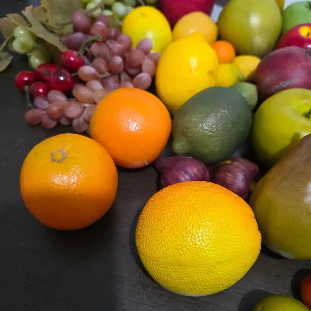 Faux Fruits Collection Realistic Background Display Artificial  Approx 50 pcs